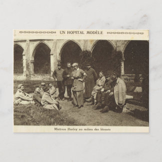 Cartão Postal Primeira Guerra Mundial, França, hospital modelo