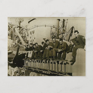 Cartão Postal Primeira Guerra Mundial, marinheiros alemães relax