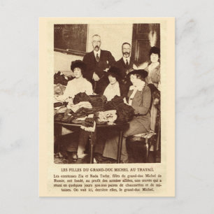 Cartão Postal Primeira Guerra Mundial, tricô para os soldados