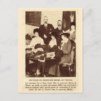 Cartão Postal Primeira Guerra Mundial, tricô para os soldados