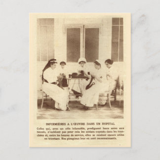 Cartão Postal Primeira Guerra Mundial, tricô para os soldados