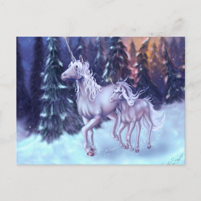 Cartão Postal Primeira neve (Frente)