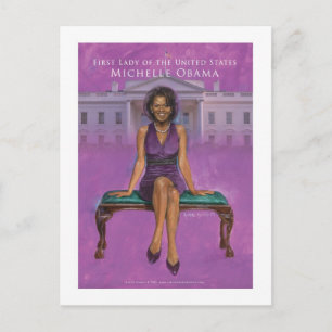 CARTÃO POSTAL PRIMEIRA SENHORA IMPRIMIR DE MICHELLE OBAMA