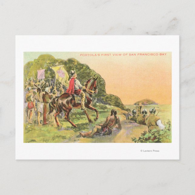 Cartão Postal Primeira Visão do Capitão Portola (Frente)