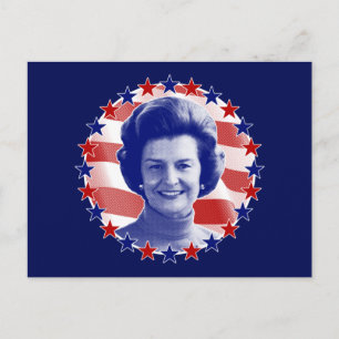 Cartão Postal Primeiras-dama Betty Ford Stars and Stripes