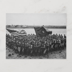 Cartão Postal Primeiro a combater - Fuzileiros navais dos EUA - 