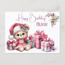 Cartão Postal Primeiro Aniversário da Menina Fada