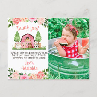 Cartão Postal Primeiro aniversario de Fotografia de Fazenda Rosa