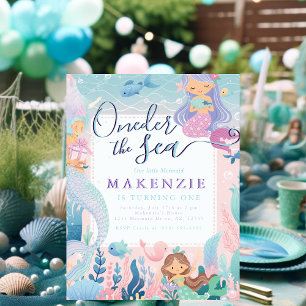 Cartão Postal Primeiro Aniversário Sereia