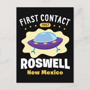 Cartão Postal Primeiro Contato Roswell Novo México Alienígena OV