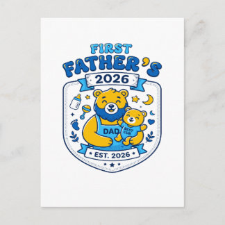 Cartão Postal Primeiro Dia dos Pais 2026 Melhor Pai do Filhote