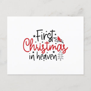 Cartão Postal Primeiro Natal no Céu, Pássaro Vermelho