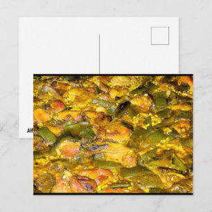 Cartão Postal Primeiro plano de Paella Espanhola