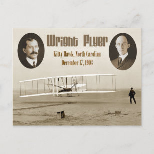 Cartão Postal Primeiro voo do Wright Flyer de 1903