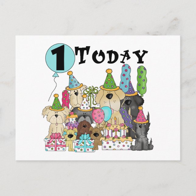 Cartão Postal Primeiros aniversarios e presentes de Camiseta (Frente)