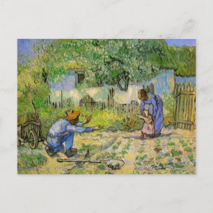Cartão Postal Primeiros Passos (segundo Millet) por Vincent van 