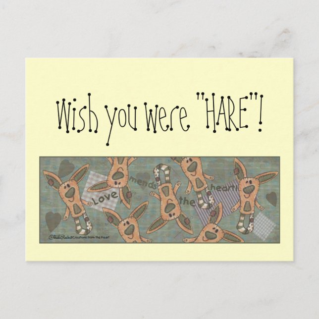 Cartão Postal Primitive Bunny (Frente)