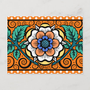 Cartão Postal Primrose de Verão em Laranja - Cartão-postal