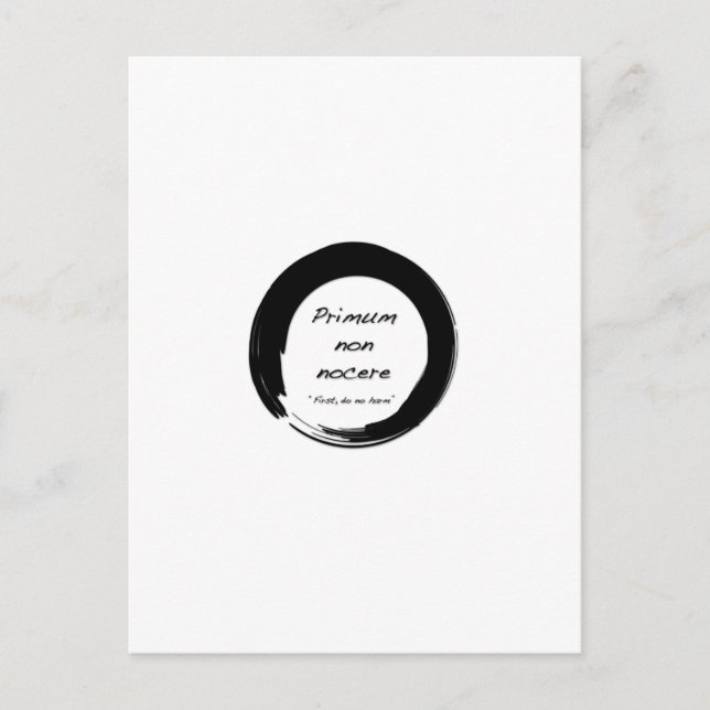 Cartão Postal Primum Non Nocere (Frente)
