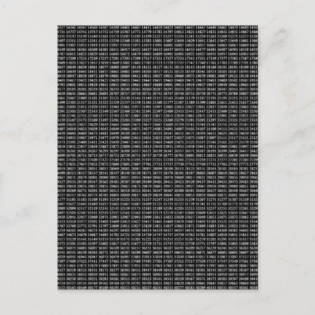 Cartão Postal Primzahlen (Frente)