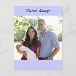 Cartão Postal Prince George Kate William Royal Baby