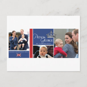 Cartão Postal Prince George - William & Kate