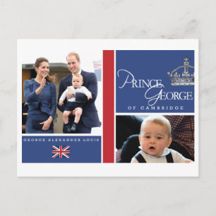 Cartão Postal Prince George - William & Kate
