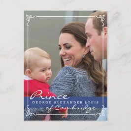Cartão Postal Prince George - William & Kate