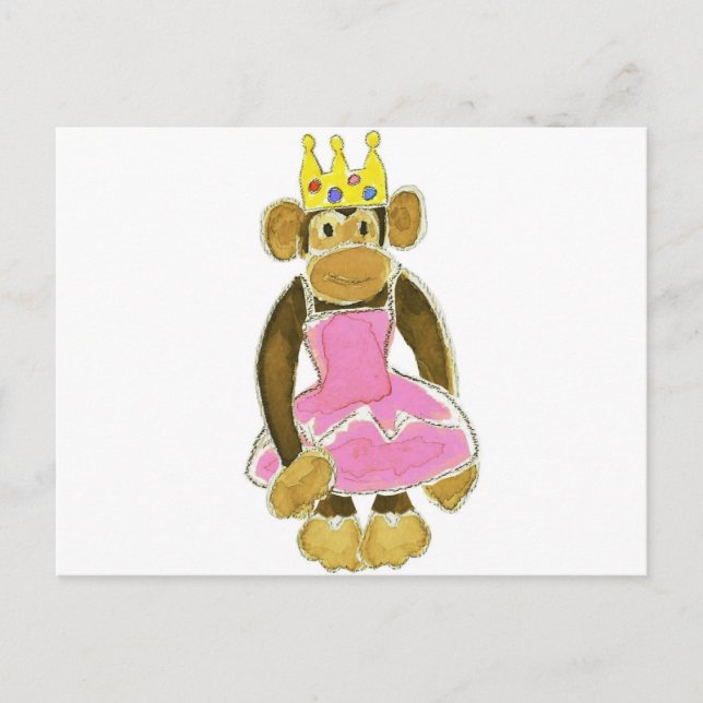 Cartão Postal Princesa Bailarina Macaca (Frente)