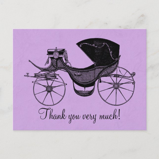 Cartão Postal Princesa Chá de fraldas Obrigado (Frente)