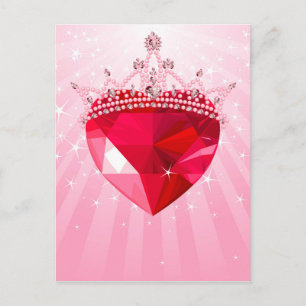 Cartão Postal Princesa coração