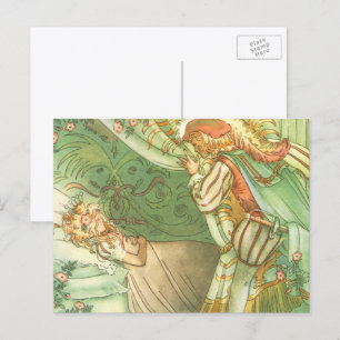 Cartão Postal Princesa da Bela Adormecida, Conto de Fadas Vintag