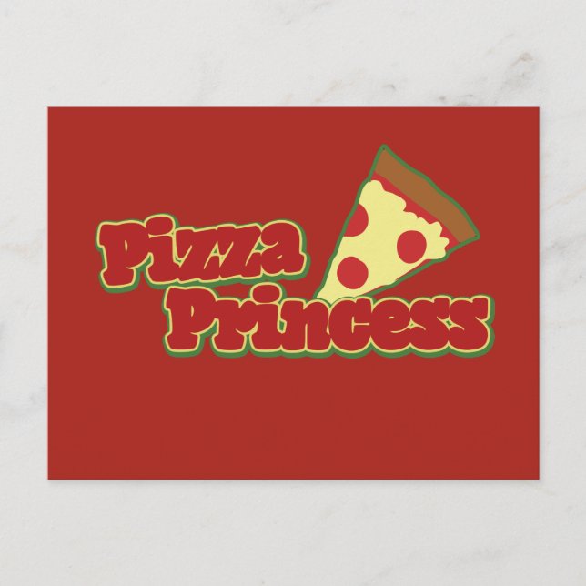 Cartão Postal Princesa da Pizza (Frente)