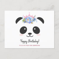 Princesa de Panda Gelada Feliz Aniversário persona