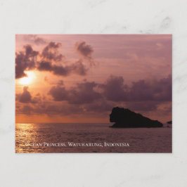 Cartão Postal Princesa do Oceano Rochas Céu do Pôr-do-Sol Crepús