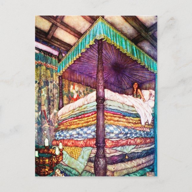 Cartão Postal Princesa e a Ervilha (Frente)