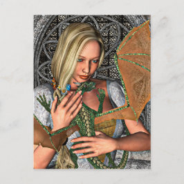 Cartão Postal Princesa e Dragão