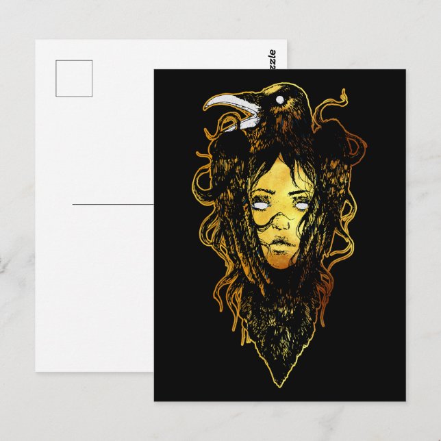 Cartão Postal Princesa Embriagada por um Corvo (Frente/Verso)