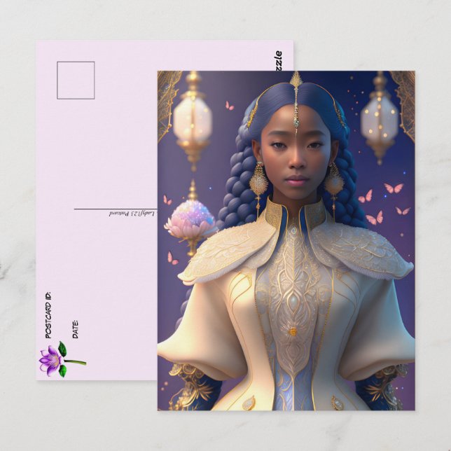 Cartão Postal Princesa Fantástica, Posto (Frente/Verso)