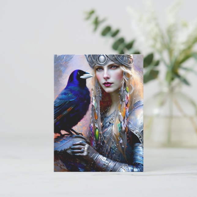 Cartão Postal Princesa guerreira celta (Em pé/Frente)