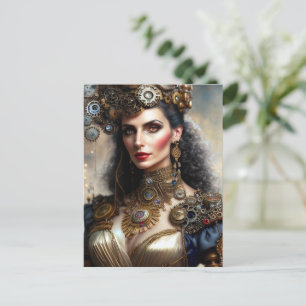 Cartão Postal Princesa guerreira Steampunk