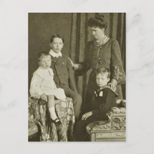 Cartão Postal Princesa Irene de Hesse e Príncipes da Prússia 190