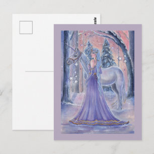 Cartão Postal Princesa Lumi com arte de Unicórnio por Renee Lavo