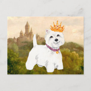 Cartão Postal Princesa / Príncipe Terrier West Highland