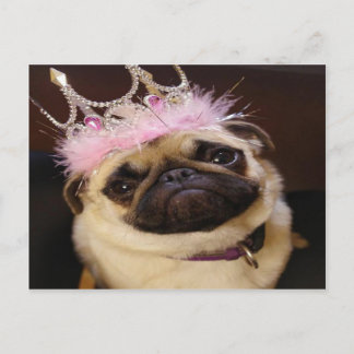 Cartão Postal Princesa Pug