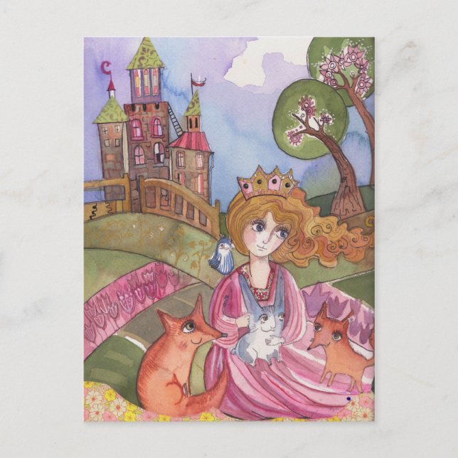 Cartão Postal Princesa Que Amava Animais (Frente)