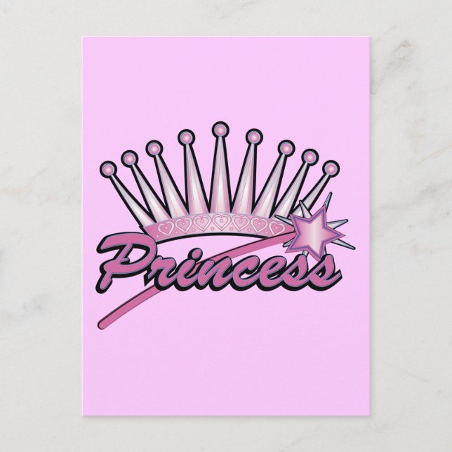 Cartão Postal Princesa Rosa Coroa (Frente)