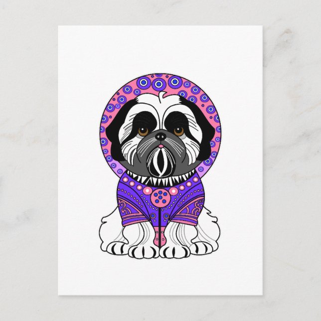 Cartão Postal Princesa Shih Tzu (Frente)