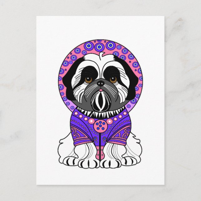 Cartão Postal Princesa Shih Tzu (Frente)