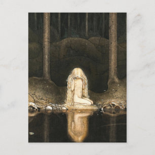 Cartão Postal Princesa Tuvstarr olhando para sua reflexão